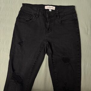Black Skinny Distressed Jeans